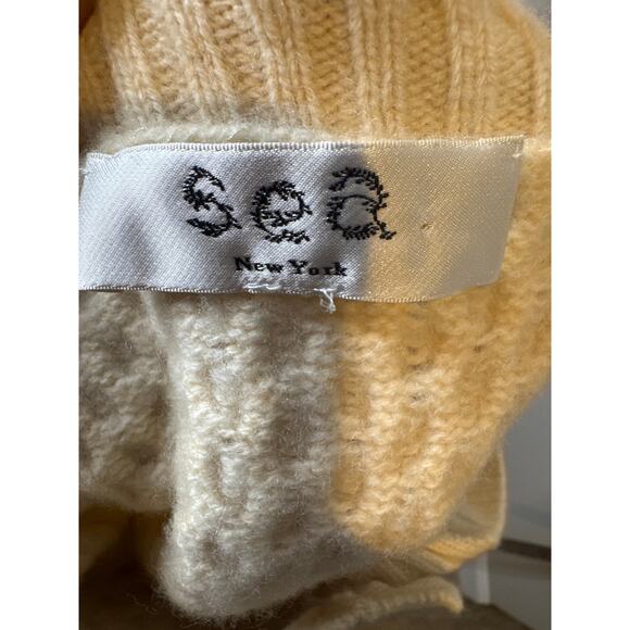 Sea New York 100% Merino Cable Knit Wool Flutter Sleeve Cardigan Womens M - Picture 4 of 7